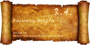 Kazinczy Attila névjegykártya