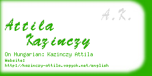 attila kazinczy business card